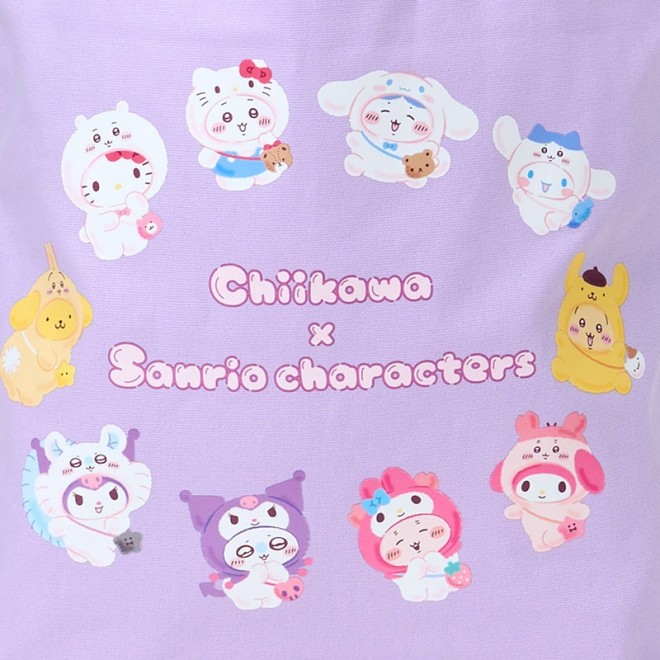 The Chiikawa × Sanrio Characters collaboration features mascots in fuzzy costume crossovers, with 21 new items releasing June 13 nationwide